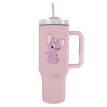 ‎Pyramid International LILO & Stitch (Angel) 40oz/1200ml Tumbler with Straw and Lid, Advanced Double-Wall Vacuum Insulation, Keeps Cold Up to 11 Hours, Hot Up to 7 Hours, BPA-Free