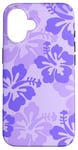 iPhone 16 Cute Purple Hibiscus Tropical Floral Hawaiian Flowers Island Case