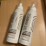 2x 150ml St Moriz Advanced Luxury Creme Whipped  Mousse Medium NEW FREE P&P