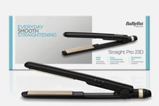 BaByliss 2089U Straight Pro 230 Hair Straightener Tourmaline-Ceramic PlatesBlack