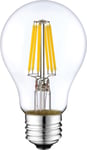 12V E27 B60 5,5W 6x Filament led pære, varmhvit