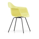 Vitra - Eames RE Plastic Armchair DAX 92 Citron, Basic Dark Base - Charles & Ray Eames - Gul - Metall/Plast