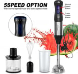 4 in 1 Hand Blender Set Electric Food Processor Mixer Whisk & Chopper Bowl Jug