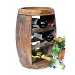 Dandibo - Casier à vin Tonneau à vin 1555 Bois Debout Marron 50 cm Casier à bouteilles Étagère Tonneau à vin en bois