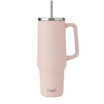 S'well Tumbler XL, Gobelet Réutilisable avec Paille, Bouteille en Acier Inoxydable Triple épaisseur, Conserve les Boissons chaudes pendant 50h et froides pendant 10h, 1180ml, Sel de l'Himalaya