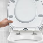 Oval Toilet Seat Soft Close - Quick Release Toilet Seat - O Shape Soft Close