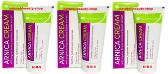 3 x Arnica Cream 50ml, Organic Arnica Montana Flower Extract Almond Oil & Cocoa