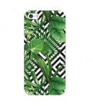 Coque Iphone 7 PLUS Iphone 8 PLUS Jungle tropical exotique geometrique noir blan