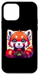 Coque pour iPhone 12 mini Panda rouge à siroter sur une boîte à jus