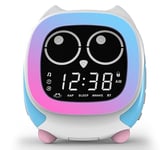 iTOMA Addo Kids Alarm Clock,Sunrise/Sunset Simulation Bedside Lamp, Grow Children's Clock Trainer,White Noise Sleep Sounds Wake Up Clock Owl CKS912