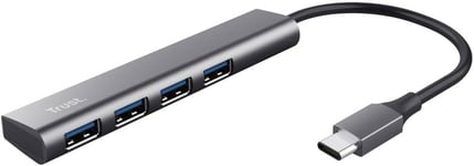 Halyx Hub USB-C 3.2 Gen 1, 4 Ports USB-A, Vitesse 5 Gbps, Adaptateur USB Compact et Plat, Data Hub Plug & Play, Multiport Concentrateur USB pour Ordinateur Portable, PC - Gris.[S844]