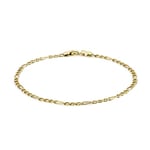 Carissima Gold - Maille Corde Bracelet de Cheville Femme - 9 cts Or 375/1000 Or Jaune