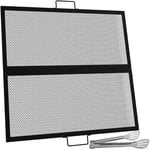 VEVOR Grille de Cuisson pour Foyer de 91,4 cm, grilles de feu carrées Pliables, Barbecue Robuste X-Marks avec poignée Portable et Acier Massif, pour feu de Camp en Plein air et Rassemblement, Noir