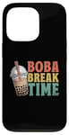 Coque pour iPhone 13 Pro Boba Break Time Thé au lait Bubble Tea Boba Pearl Lover