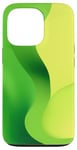 Coque pour iPhone 13 Pro Art abstrait vert minimaliste esthétique moderne