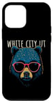 Coque pour iPhone 12 mini White City Utah USA Cool Bear Lunettes de soleil