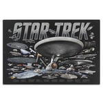 Star Trek Ships Metal Sign - Vintage Star Trek Wall Decor for Man Cave, Movie Room or Bedroom