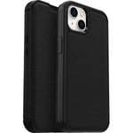 Otterbox pour Apple iPhone 13, Étui Folio Antichoc en Cuir véritable, Série Strada, Noir - Livré sans Emballage