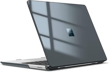 Coque Compatible Avec 12.4"" Microsoft Surface Laptop Go 3 12.4 Pouces 2023 / Laptop Go 2 2022 / Laptop Go 2020 (Modèle:2013/1943), Coque Rigide Et Fine Étui Léger, Noir Cristallin