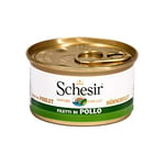 Schesir Cat Jelly Lot de 24 boîtes de 85 g de Filet de Poulet pour Chat