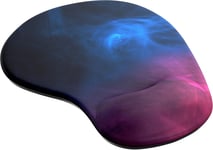 Mouse Mat BLACK ANTI-SLIP COMFORT MOUSE PAD MAT WITH GEL FOAM REST WRIST SUPPORT