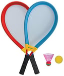 Schildkröt Set de Raquettes Géantes, Deux Raquettes de Badminton Surdimensionnées avec Un Filet Élastique, Une Balle Souple et Un Volant Coloré, 970150