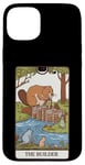 iPhone 15 Plus Fun Tarot Card The Builder Beaver Building Spiritual Reader Case