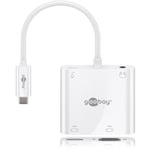 Goobay USB -C Multiport Adapter HDMI + VGA + PD 100 W - utvider USB -C -enhet til en HDMI - en 3,5 mm lyd og en VGA -port -