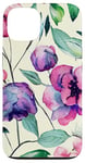 iPhone 13 Purple and Pink Watercolor Florals with Greenery Case