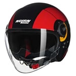 Nolan N21 Visor Casque Unisexe, Noir, Rouge, Orange, s