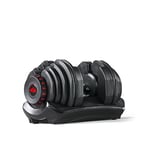 Bowflex Haltère compact à charge variable SelectTech 1090i (prix pour 1 haltère simple réglable de 4,5 à 40,8 kg) Noir/Gris/Rouge