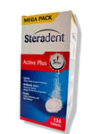 Steradent Active Plus Denture Cleaning - 136 Tablets - Deeply Cleans The Denture