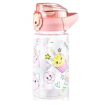 flintronic Gourde Isotherme Enfant, 500ML Bouteille Enfant, Gourde Isotherme Enfant avec Paille, Sans BPA Tritan, Bouteille d'eau Anti-fuite Réutilisable pour Ecole Maternelle