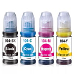 4 104 Inks Fits Epson Eco tank Ink Bottle Refill ET-2720 ET-2711 ET-2726 ET-2820