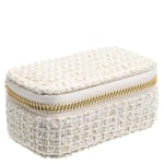 DARK Tweed Jewellery Box Micro – Off White With Gold