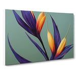 The Bird Of Paradise Flower Vol.5 Canvas Wall Art Print Ready to Hang, Framed Picture for Living Room Bedroom Home Office Décor, 30x20 Inch (76x50 cm)