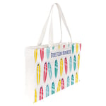 DRAEGER PARIS | Tote bag jaune 100% coton imprimé noix de coco "La vie est belle" | 340 g/m² | 41 x 29 x 9 cm | 172 g | Sac été, plage, vacances