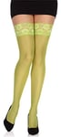 Bellivalini Collant Bas Autofixant en Microfibre Femme 20 DEN BLVFI1009 (Vert Fluo, XS/S (Taille du Fabricant: 1/2))
