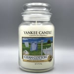 Yankee Candle Clean Cotton Large Jar 623g Scented Candle New