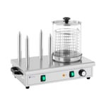 Royal Catering pølsevarmer - 650 W 4 oppvarmede spyd