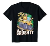 Youth 2 Year Old Safari Animals 2nd Monster Truck Birthday Boy T-Shirt