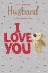 Boofle I Love You Lettering Husband Valentine's Day Card