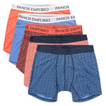 Panos Emporio Kalsonger 5P Bamboo Cotton Boxers Orange/Mörkblå XX-Large Herr