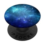 Beautiful Ocean Blue Lightning Nebula in Galaxy PopSockets PopGrip: Swappable Grip for Phones & Tablets