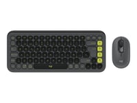 Logitech POP Icon Combo - Ensemble clavier et souris - sans fil - Bluetooth LE - QWERTZ - Allemand - graphite, vert