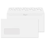 PREMIUM Business DL Envelopes White 220 (W) x 110 (H) mm Window 120 gsm Pack of 50