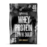 Warrior Whey Protein Powder – Up to 36g* of Protein Per Shake – Low Sugar, and Low Carbs – GMP Certified (White Chocolate, 1kg)