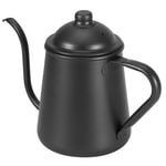 JY 900ml Stainless Steel Black Household Portable Narrow Long Mouth Coffee Pot