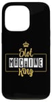 Coque pour iPhone 13 Pro Slot Machine King Mens Papa Grandpa Casino Jeux de hasard