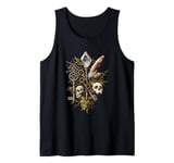 Crystal skull and key motif - Goblincore Tank Top